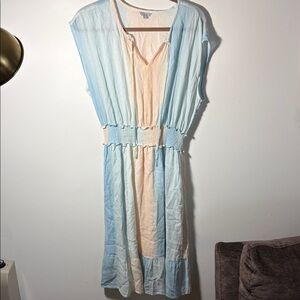 Rails Ashlyn Sunset Gradient - Linen Blend Dress - M
